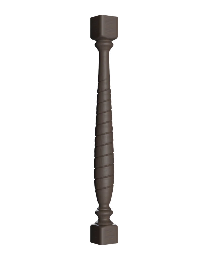 Rope-Twist Spindle, turned in black walnut